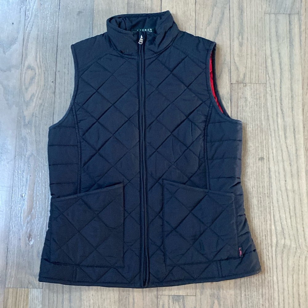 Lauren by Ralph Lauren - Black, Quilted, Women's Vest - size Small